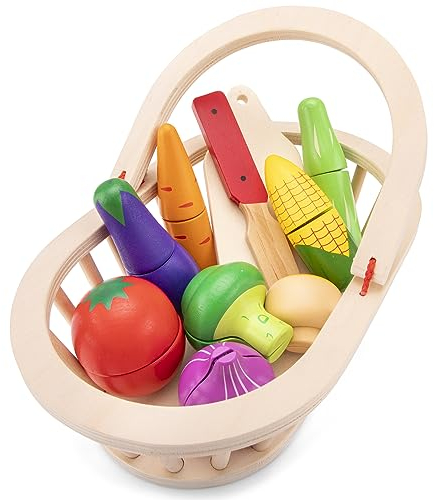 New Classic Toys 10589 Cutting Meal-Vegetable Basket