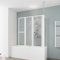 Schulte Badewannenfaltwand Komfort mit Seitenwand, alpinweiß, Kunstglas mit Softline-Dekor, D1570 04 01