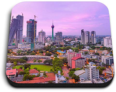 1 x Square MDF Fridge Magnet - Colombo Sri Lanka Sunset 2803