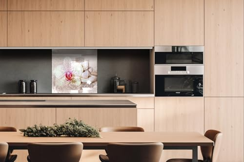 DIMEX Pannello posteriore della cucina composito Zen Garden 60 x 60 cm | Paraspruzzi cucina per lavello | qualità premium vetro acrilico – plexiglass, spessore 5 mm – Made in EU | Include colla
