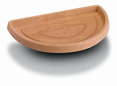Pollice Verde - Sottovaso a Parete in Resina - Disponibile in Vari Colori - Resistente agli Urti e Sbalzi Termici - Ecologico e Leggero - Lunghezza interna 53 cm - Colore Anticato