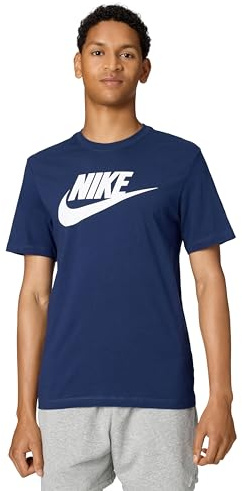 Nike AR5004 M NSW Tee ICON Futura T-Shirt Mens Midnight Navy/White XS
