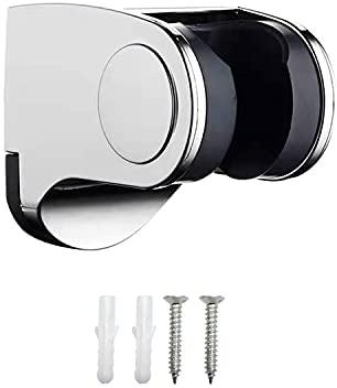LEARNXIN Soporte para Cabezal de Ducha Plateado, Soporte Ducha Pared, Utilizado para Fijar el Cabezal de Ducha en el Baño, Altura Ajustable, Superficie Cromada