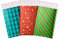 TONESPAC 51 Stück Weihnachts-Versandtaschen, 10.2x20.3 cm, selbstklebendem Streifen mit drei verschiedenen Weihnachtsmustern (10.2x20.3 cm, gemischtes Muster)