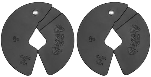 Micro Gainz Dumbbell Fractional 1.25lb Weight Plate, Ideal for Micro Loading, (Choose Color) 2 Piece Fractional Weight Plates, Designed for Dumbbell Training, Made In USA (Black)