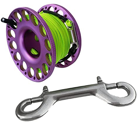 Tauchen Aluminium Fingerspule 30m High Visibility Cord mit, Lila 30m