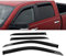 FüR Do-dge RAM 1500 2009-2018 4pcs Auto Windabweiser Regenabweiser QualitäT Abs GetöNte Windabweiser Fenster Sonnenblenden Regenschutz Seitenscheiben Vorn Und Hinten