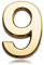 3 Inch Front Door Numbers, 3D Self Adhesive House Numbers Plaques Waterproof Mailbox Signage DIY Chrome Polished Address Numbers Sign for Home Office Hotel Apartment Door Room Wall, Gold (9)