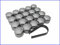 Partsdealers® Runde Radmutterabdeckungen GEMACHT FÜR Audi A1, A3, A4, A5, A6, A7, A8, TT, Q3, Q5, Q7, 17 mm (hellgrau, matt)