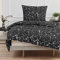 Mixibaby Bettwäsche Bettgarnitur Bettbezug Bedruckt Baumwolle 135x200 155x220 200x200, Größe:200 x 200 cm, Design Bettwäsche:Marmor Schwarz