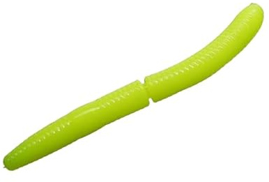 Libra Lures Fatty D`Worm 65mm | Forellenköder Supersoft | Inhalt: 10 Stück | Aroma: Krill | Farbe: 006 / Hot Yellow