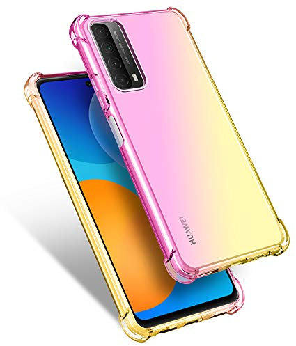HUANGTAOLI Cover per Huawei P Smart 2021, Custodia in Morbida Silicone Protettiva Bumper Colorato Cover per Huawei P Smart 2021