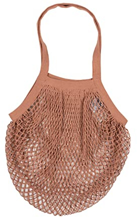 Tranquillo Einkaufsnetz Netztasche Einkaufstasche Netz Wiederverwendbar Mesh aus 100% Baumwolle (bio) Netzbeutel für Obst Gemüse Markt/Lebensmittel einkaufen, 40 x 50 cm ROSE