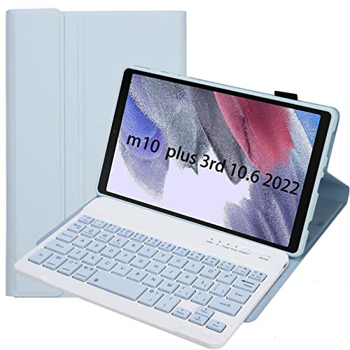 Tastiera Per Lenovo Tab M10 Plus (3rd Gen) 10.6 Pollici 2022 Custodia, Staccabile Magnetica Sottile Custodia In Pelle Cover con Tastiera Bluetooth Wireless Lenovo Tab M10 Plus 10.6 (blu)