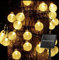 Solar Lichterkette Außen, Liyade 8M 40LED Solar Lichterkette Aussen 8 Modi Kristall Kugeln Wasserdicht IP65 Solar Lichterkette Außen für Garten, Terrasse, Balkon, Partys (Warmweiß)