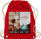 Turnbeutel Rucksack - eigenem - Foto Bild Geschenk I Dein Bild und Text - Unisize - Rot - personalisierte wechselkleidung beutel kita tasche selbst drucken photo stoffrucksack