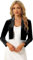 Allegra K Velvet Shrug for Women Long Sleeve Open Front Cardigan Cropped Bolero Jacket Black M