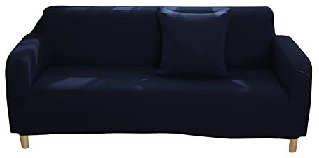 DEZYPZAM Stretch Sofa Überwürfe Sofabezug Elastischer Couchbezug Spandex Sofahusse Sofa Abdeckung rutschfest Möbelschutz Hussen Für Sofa, Couch, Sessel (Navy Blau,3 Sitzer)