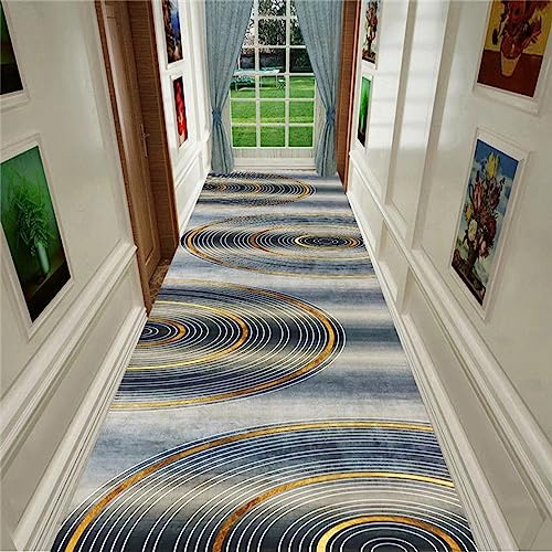 AZMANI Teppich, Langer Teppich, waschbarer Retro-Flurteppich für Flur, Küche, Schlafzimmer, Teppich, 1 m x 4,5 m
