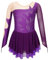 Aislor Tanzkleid Mädchen Pailletten Eiskunstlauf Kleid Kinder Langarm Ballettkleid Tanztrikot mit Rock Kleider Gymnastikanzug Wettbewerb Tanz Kostüme X Lila 170-176