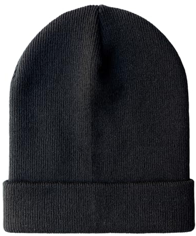 New Haakwear Beanie: Klassische Wintermütze für Damen & Herren - Made in USA, schwarz - midnight black, Einheitsgröße