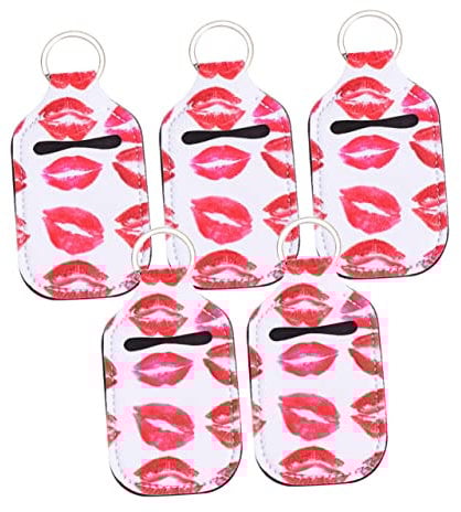 POPETPOP 1set Neoprene Alcohol Bottle Covers Keychain Lip Balm Holder for Hand Travel-Friendly Design for Toiletries