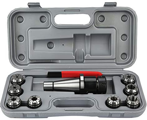 Ensemble de 10 Pinces ER32, Accessoires de Fraiseuse, Support de Taraud NT40-ER32, Support de Mandrin de Fraisage CNC, Support de Travail de Fraisage + 8 Pinces ER32