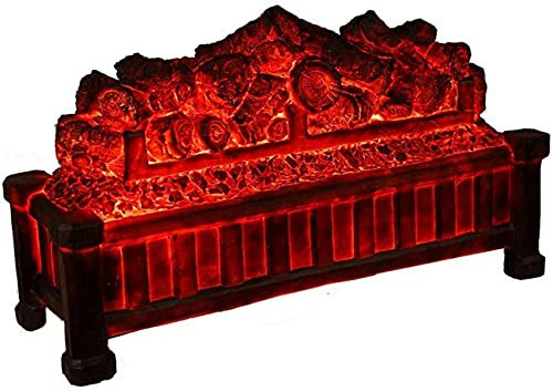Doversky Cheminées intégrées ornementales électriques Noyau de Carbone Nu Effet de Flamme Dynamique 3D Conception de poêle Traditionnelle 565X19X33CM Vision