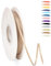 Champagner Gold 3mm Satinband 95 Meter, Polyesterband, verschönern Sie Ihre Bastelarbeiten und Feiern, ideal für Geschenkverpackungen, Dekorationen, Hochzeitsautoband, Bänder zum Basteln