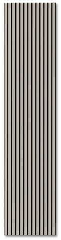 KAISER plastic® Akustikpaneele | Farbe: Pastellgrau | Wandpaneele in verschiedenen Formaten | Lamellenwand in Pastellfarbe | moderne Wandverkleidung (Handmuster)