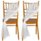 Wisafory 2 Stück Stuhlschleifen Organza Stuhl Band Tüll Stoff Stuhlhussen Dekoband Stuhlschärpe Stuhl Dekostoff Tüll Stuhlbezug Stuhl Dekoration für Hochzeit Party (Weiß) 100cm x 150cm