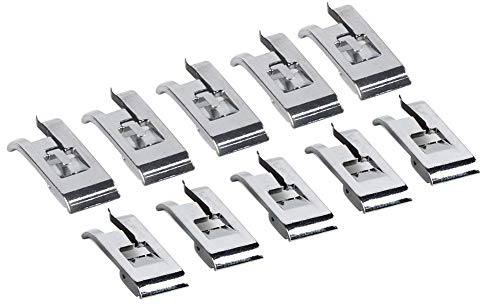 Dekaim Lot de 10 pieds biais pour surjeteuse en forme de G pour machine à coudre Brother/Singer