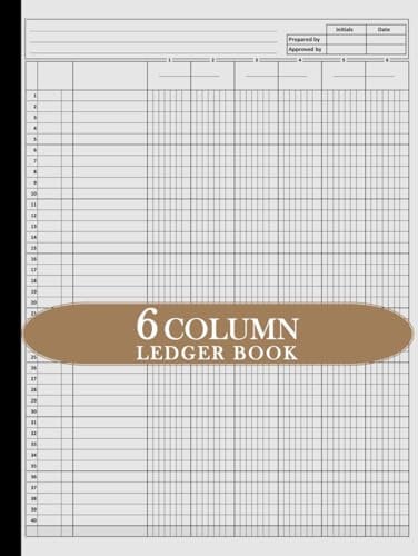 6 Column Ledger Book: Six Columnar Account Analysis Pad, 8.5 x 11, 110 Pages (55 Sheets) | 6-Columns Accounting Record Notebook | Accountant Journal Paper for Bookkeeping - Hardback / Hardcover