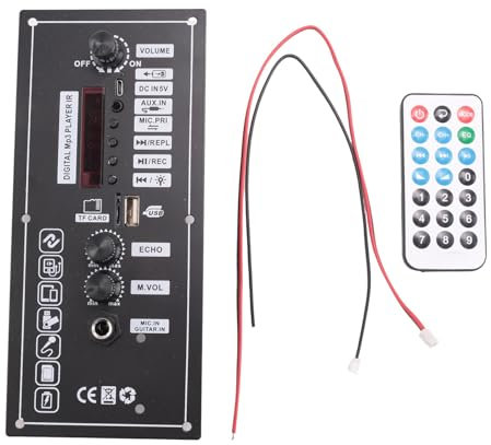 Aflytep Car Amplifier Board Car Bluetooth Audio Amplifiers with Treble and Bass Control 3.7V Lithium Battery Charging Parts