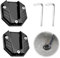 Motorrad Ständer Fuß Seitenverlängerung Pad Motorrad Seitenständer Unterstützung Stützplatte Vergrößern Ständer Seite Stehen Breite Einer Breite Weniger als 3 cm und einer Dicke von weniger als 5 mm
