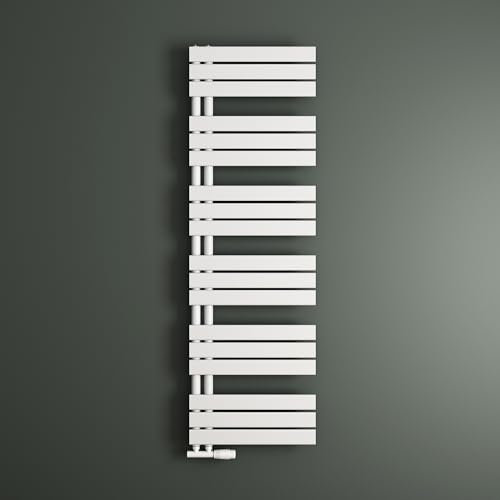 Mai & Mai Badheizkörper Handtuchheizkörper Badheizung Heizkörper bad Flach 159x50cm in Weiß Seitenanschluss Badheizung Handtuchwärmer 780W
