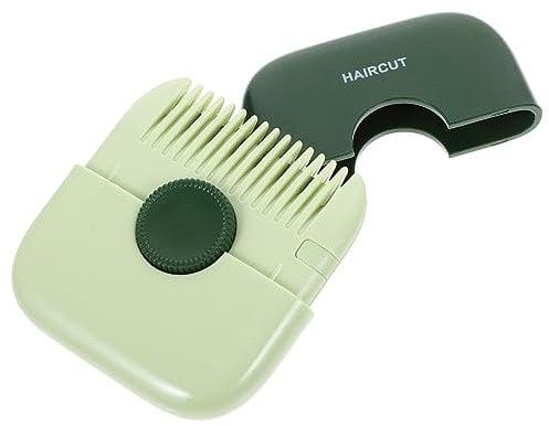 HONMEET Junge Mädchen Haarschneidekamm Mit Schutzschild Avocado-grün Sicheres Flechten Und Trimmen Von Ponyfransen Handliches Tragbares Haarstyling Haarschneidewerkzeug Für Zuhause Und