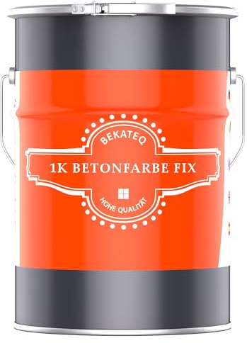 BEKATEQ Betonfarbe 10kg Anthrazitgrau für aussen in seidenmatt - Bodenfarbe befahrbar, lösemittelfrei, rutschfest, UV-fest, schnell trocken - Markierungsfarbe für Beton, Asphalt, Pflaster BE-675