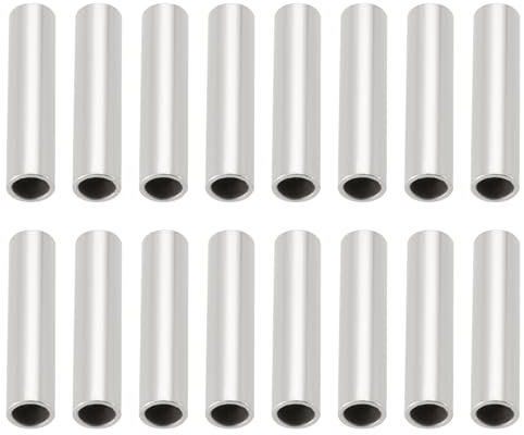 Create idea 500 Stück Quetschhülsen für Angelschnur 1,4mm Innendurchmesser 8mm Lang Einzellauf-Quetschhülsen Kupfer Quetschhülsen für Meeresköder Boot- Und Plattformangeln
