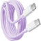 KP TECHNOLOGY 60W Fast Charger Cable for Nothing Phone (3) / CMF Phone 2 Pro / (3a) / (3a) Pro / (2a) / (2a) Plus/CMF 1 / (2) / (1), USB C to C Charging Cable (PURPLE, 1M)