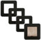 Light Switch Cover Plates, 4Pcs Light Switch Surround,Surround Single Light Switch Cover,Switch Sticker Cover Square Shape Luxurious Light Switch Cover WallFor Home Wall Switch Decoration (Black)