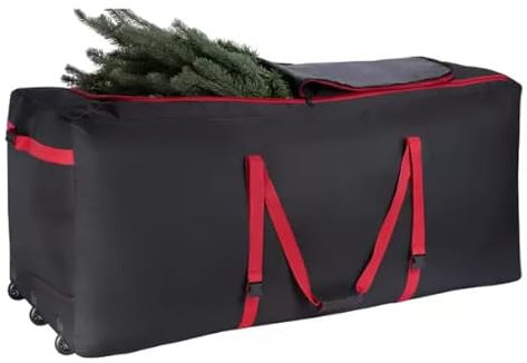 Christmas Tree Storage Bag With Wheels With Heavy Duty Carry Handles
