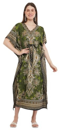Shah Crafts.Women Kaftan Dress Kimono Long Beach Cover Up Gown Swimsuit Maxi Top Night Dress Robe Loungewear Plus Size