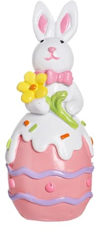 Wpsagek Harz-Hasenfiguren, Hasen-Ei-Tischdekorationen - Ostertisch-Mittelstück,Niedliche Hasenstatuen, lustige Wohndekorationen für Ostern, Partys, Geburtstage