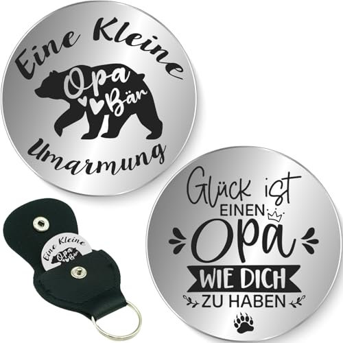 Tixlux Kleine Umarmung Glücksbringer, Glücksbringer mit Tasche, Pocket Hug, Mutmacher Geschenk, Gute Besserung Geschenke, Schlüsselanhänger für Freundin Frauen Patient (Silber)