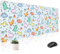 Stanoha Mauspad, Schreibtischunterlage, Gaming, große Tastatur, niedlich, Büro, Desktop, Computer, Laptop, Dinosaurier, XXL, lang, riesig, groß, Kawaii, ästhetisch, hübsches Design, für Damen,