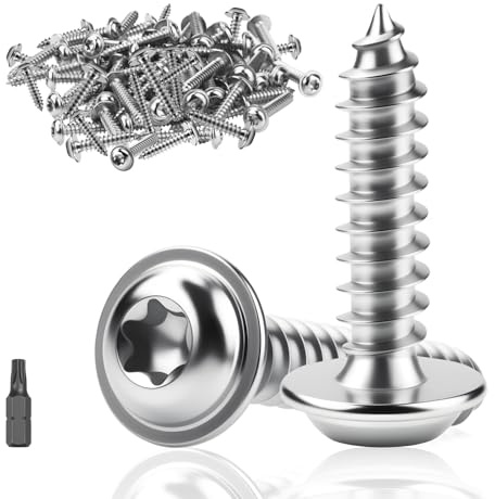 60 Stück Selbstschneidende Schrauben M5x18mm Blechschrauben Torx Edelstahl | A2 V2A Linsenkopfschrauben Holz mit T25 Bohre Tellerkopf Holzschrauben für Metall Holz Blech Reparatur Werkstatt Möbel DIY