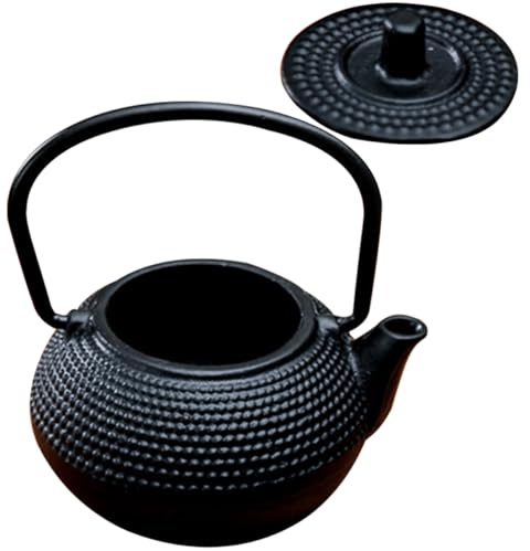 BESTYASH Cast Iron Teapot Mini Tea Adornment Retro Vintage Desktop Decor Tea Kettle for Home Office