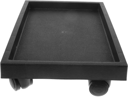 Levemolo Sottovaso con Rotelle Nero Rettangolare PE per Vasi Fiori | 6 Pezzi, Design Mobile Anti-perdita, Uso Indoor e Balcone, Base Piante Ruote e Carrello con Ruote Sotto Vasi
