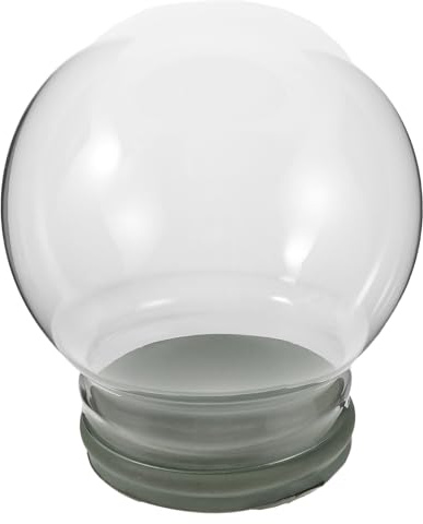 BESPORTBLE Leere Glasschneekugel mit Schraubverschluss 150mm Transparentes Dickwandiges Glas Selbstgemacht zum Befüllen Kreative Weihnachtsdekoration für Heim und Büro